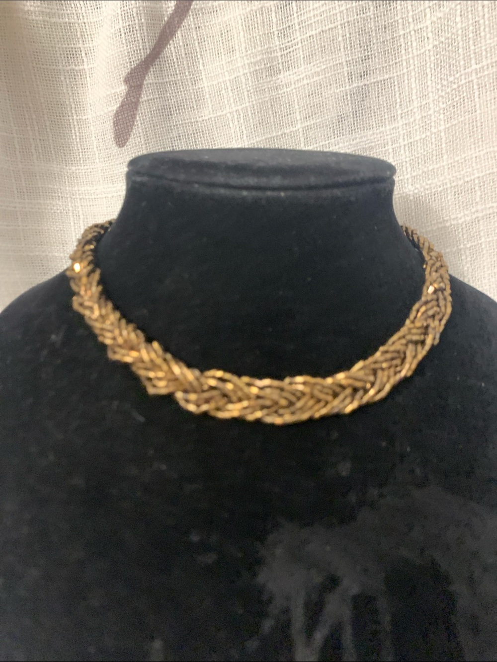 Premier Designs Gold Braided Choker Necklace